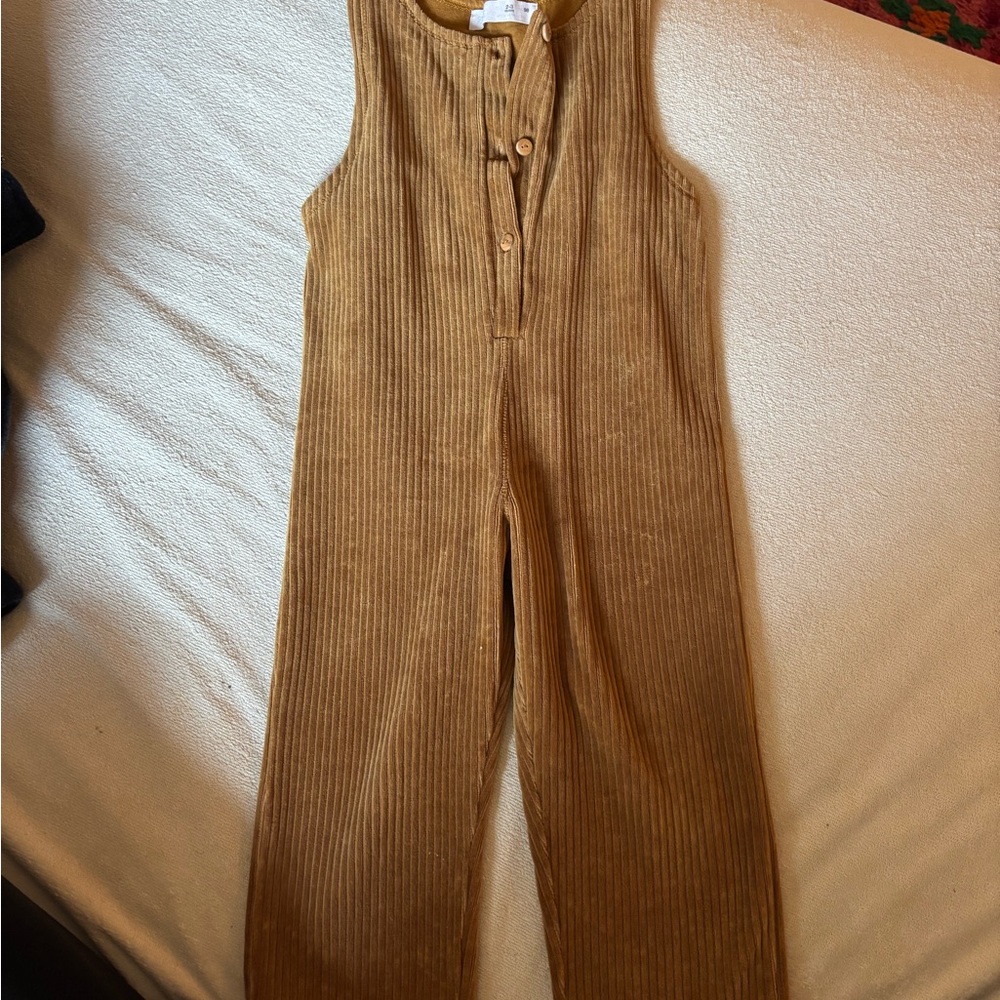 Zara Stretchy Corduroy Jumpsuit